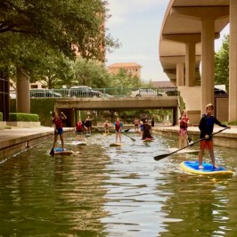 a person in a pool of water
